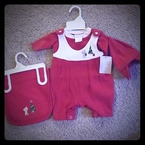 0 - 6 lbs. 2 Piece Christmas Outfit